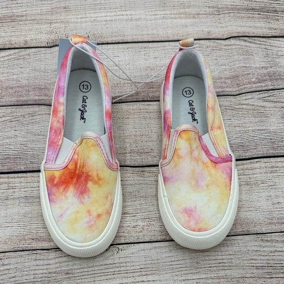 Cat & Jack Other - Cat & Jack Multicolor Tie-Dye Slip-On Shoes